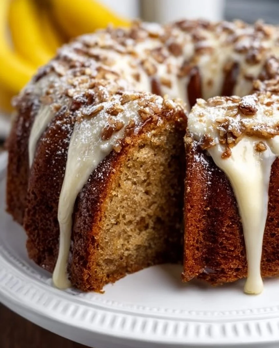 Delicious homemade Banana Bundt Cake with a moist texture and rich flavor