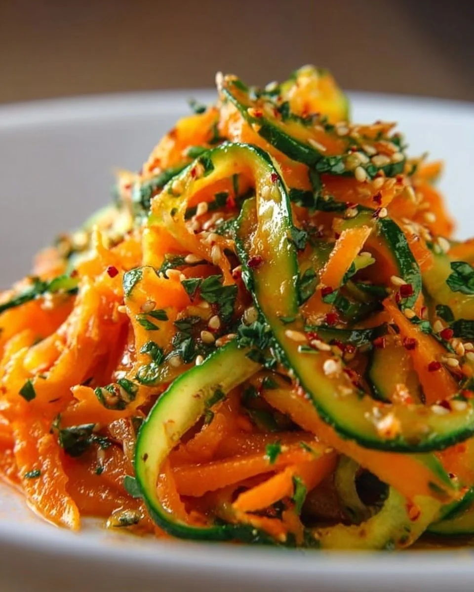Fresh Cucumber Carrot Salad with vibrant colors and healthy ingredients