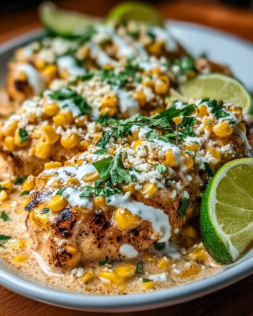 Savory slow-cooker street corn chicken served in a bowl.