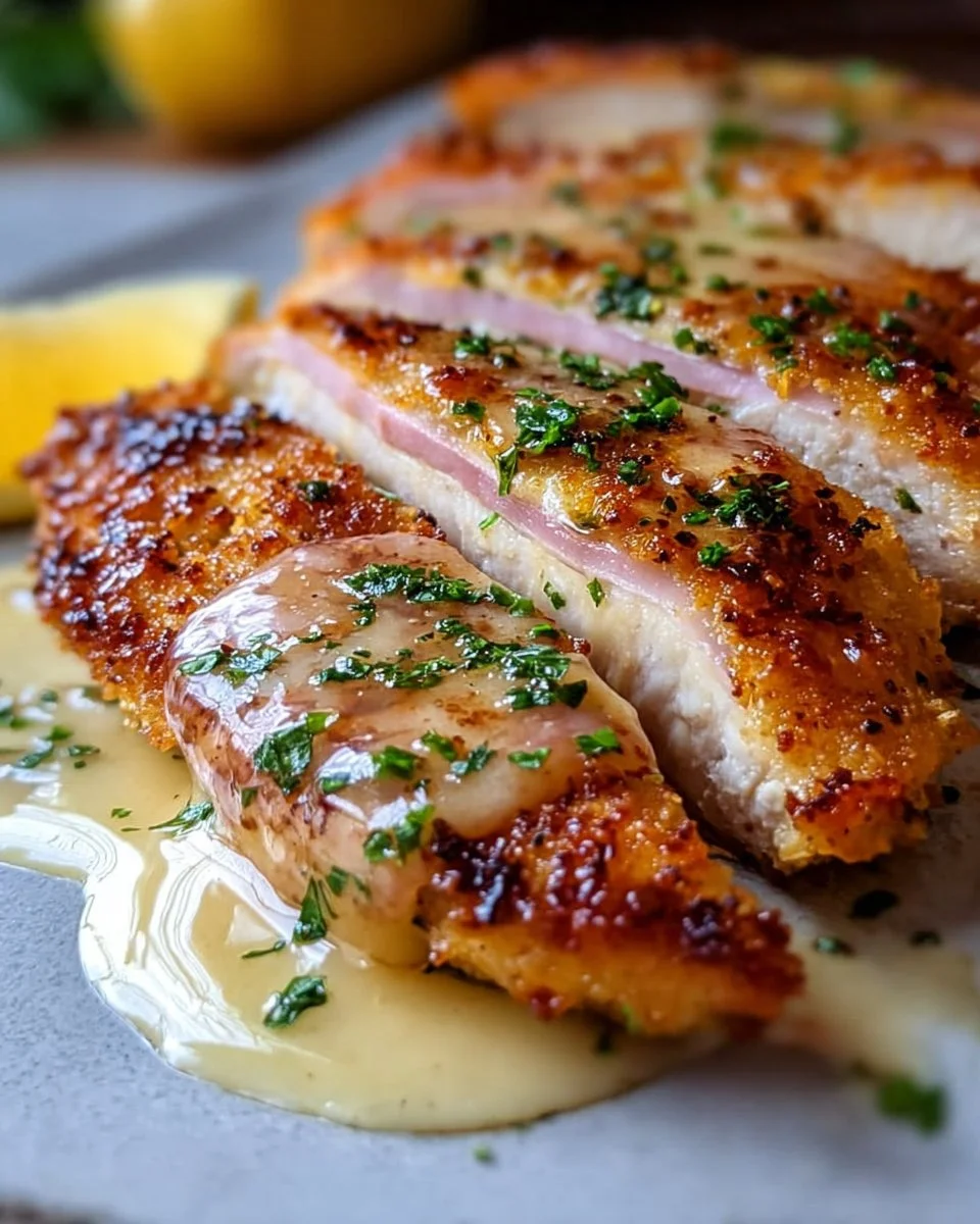 Golden crispy Malibu chicken served with side dishes