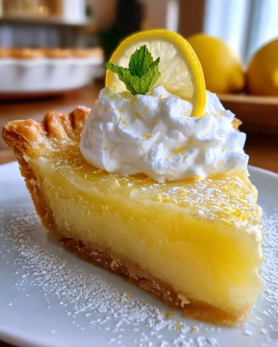 Joanna Gaines Lemon Pie recipe with fresh lemons and a flaky crust
