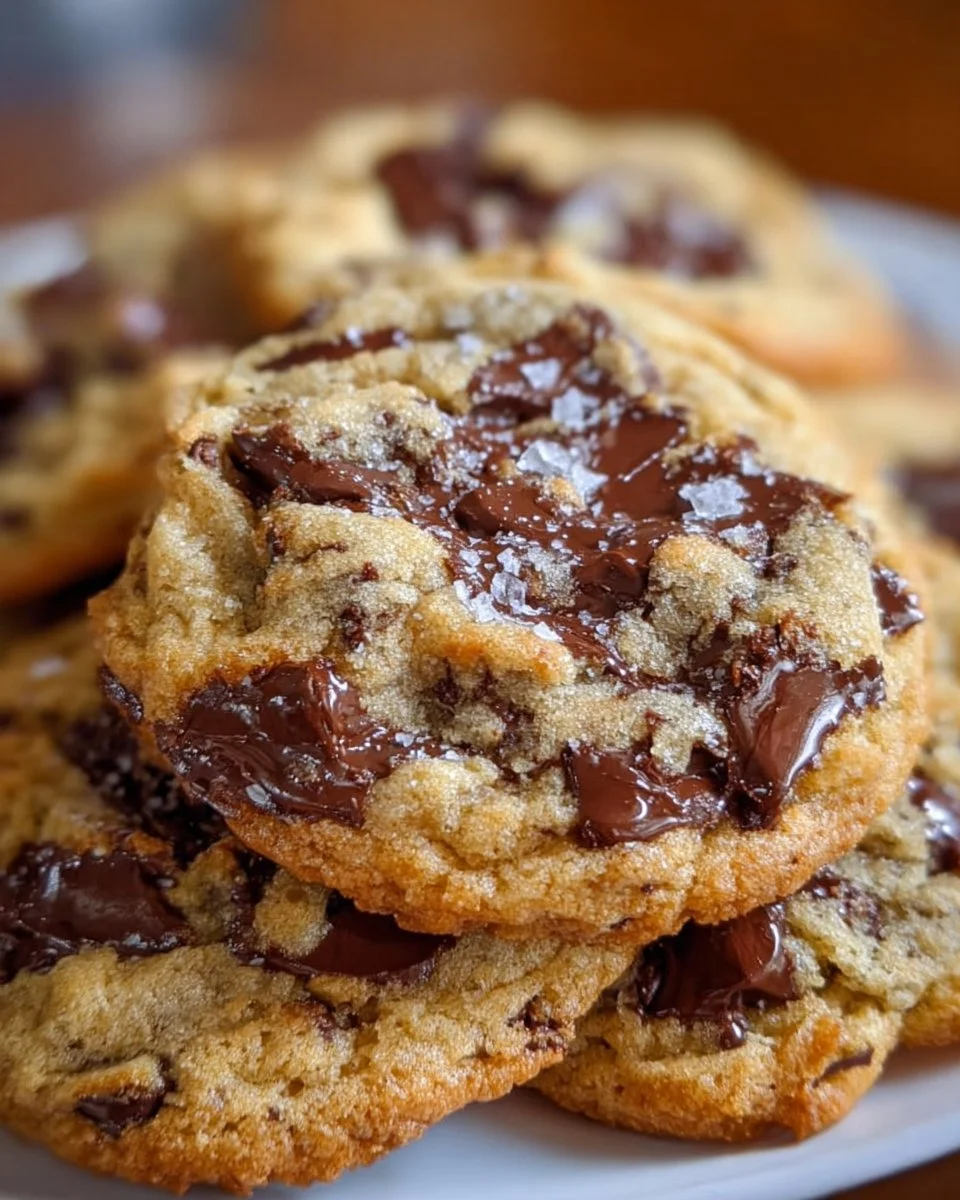Soft chocolate chip cookies fresh out of the oven, warm and delicious.