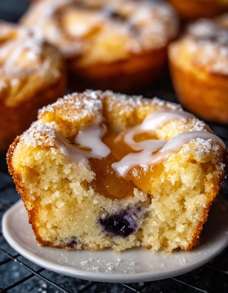 Delicious homemade blueberry cornbread served in a rustic dish