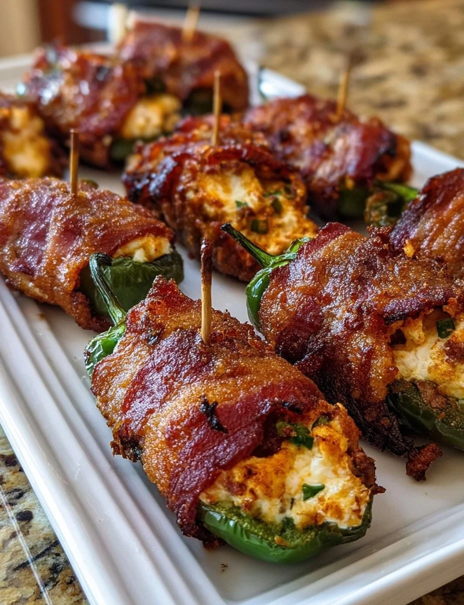 Plate of spicy Texas Twinkies made with jalapeños and smoked meat.