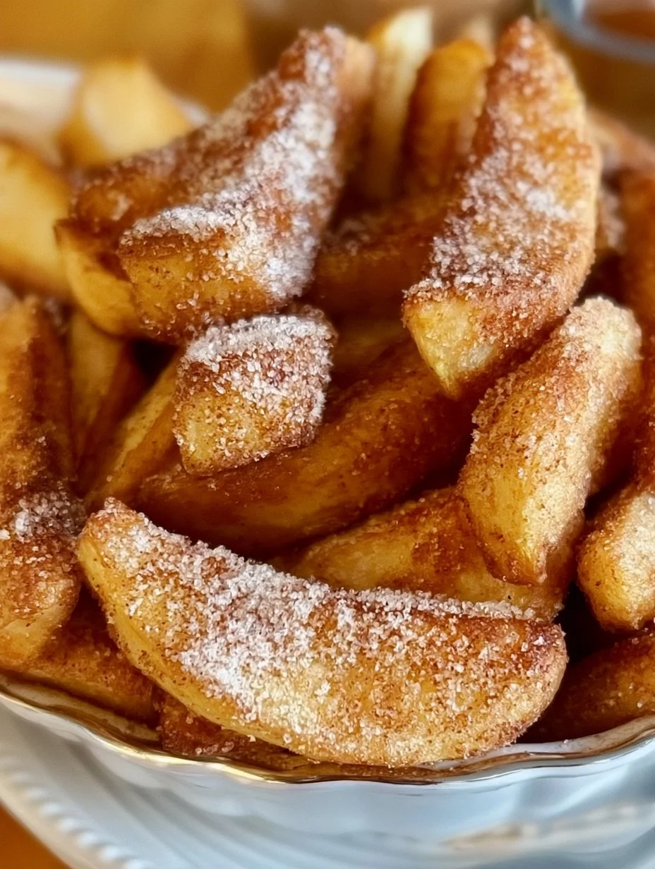 Air Fryer Apfelpommes mit Zimt Zucker