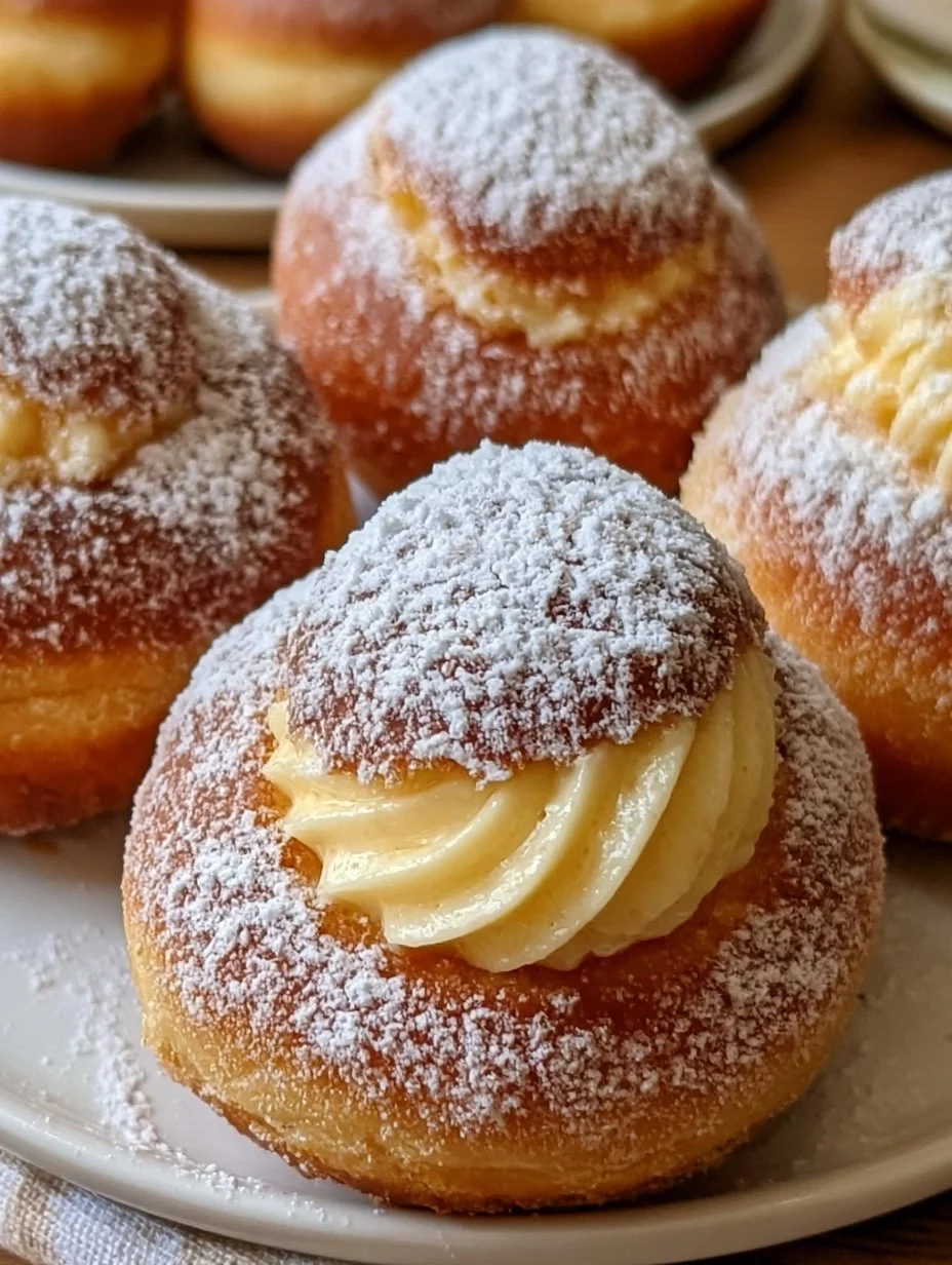 Bomboloni mit Vanillecreme