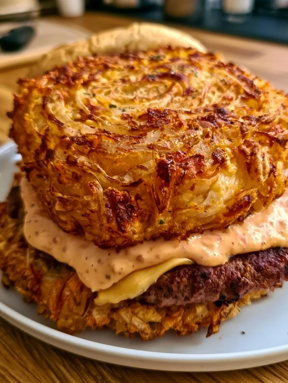 Knusprige Zwiebelrolle Big Mac Style