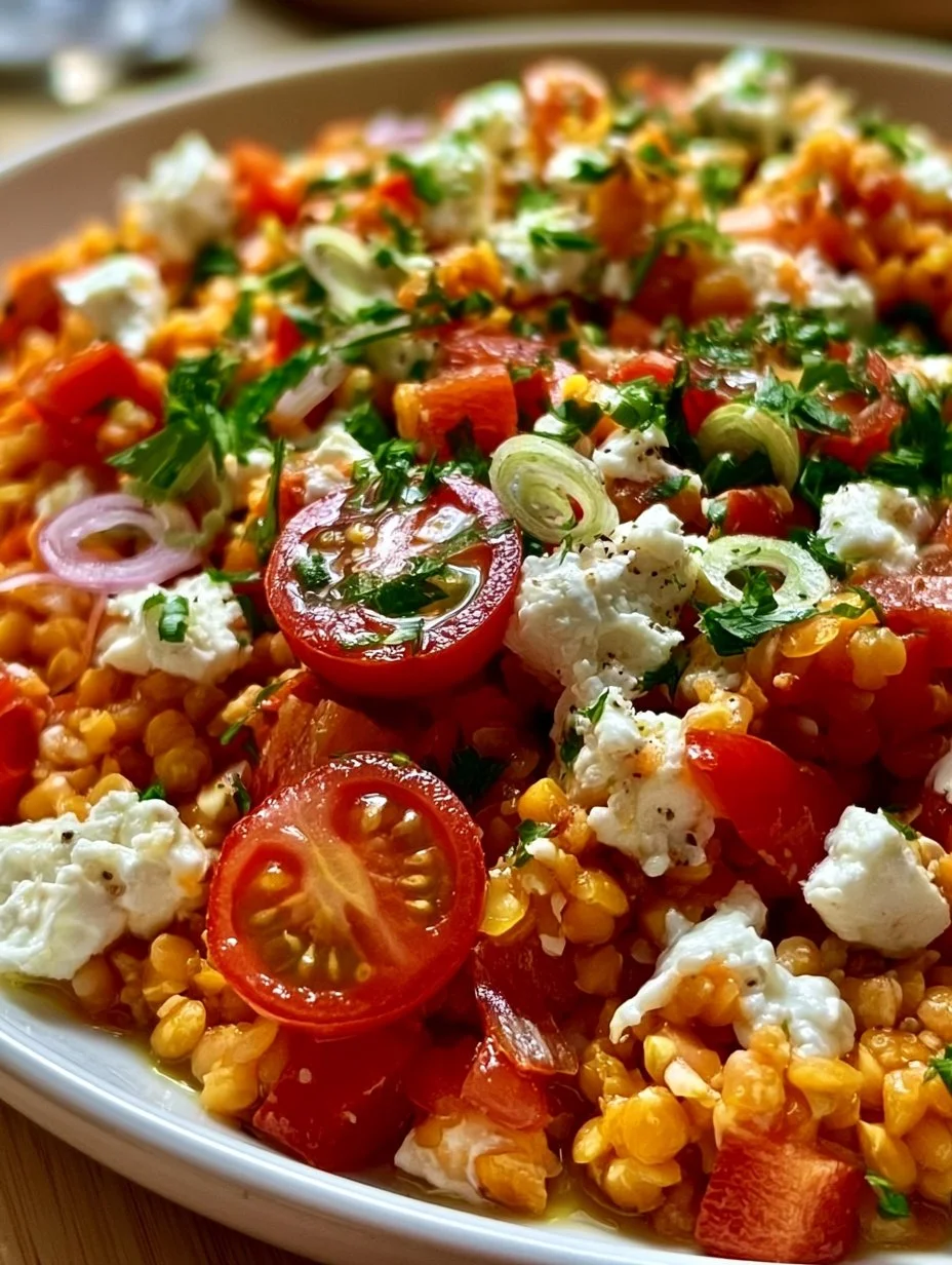 Orientalischer Rote- Linsen-Salat mit Feta