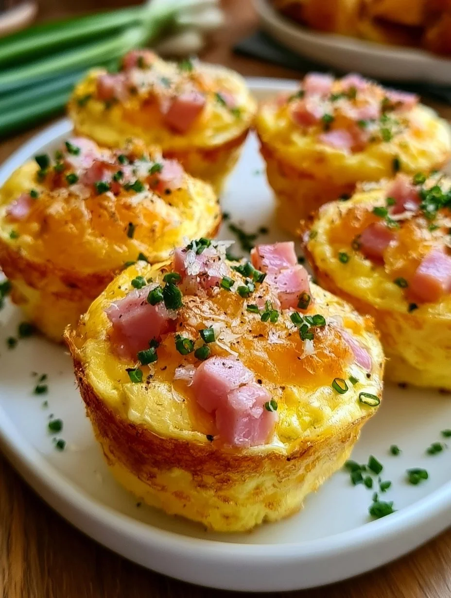 Rührei-Muffins mit Putenschinken