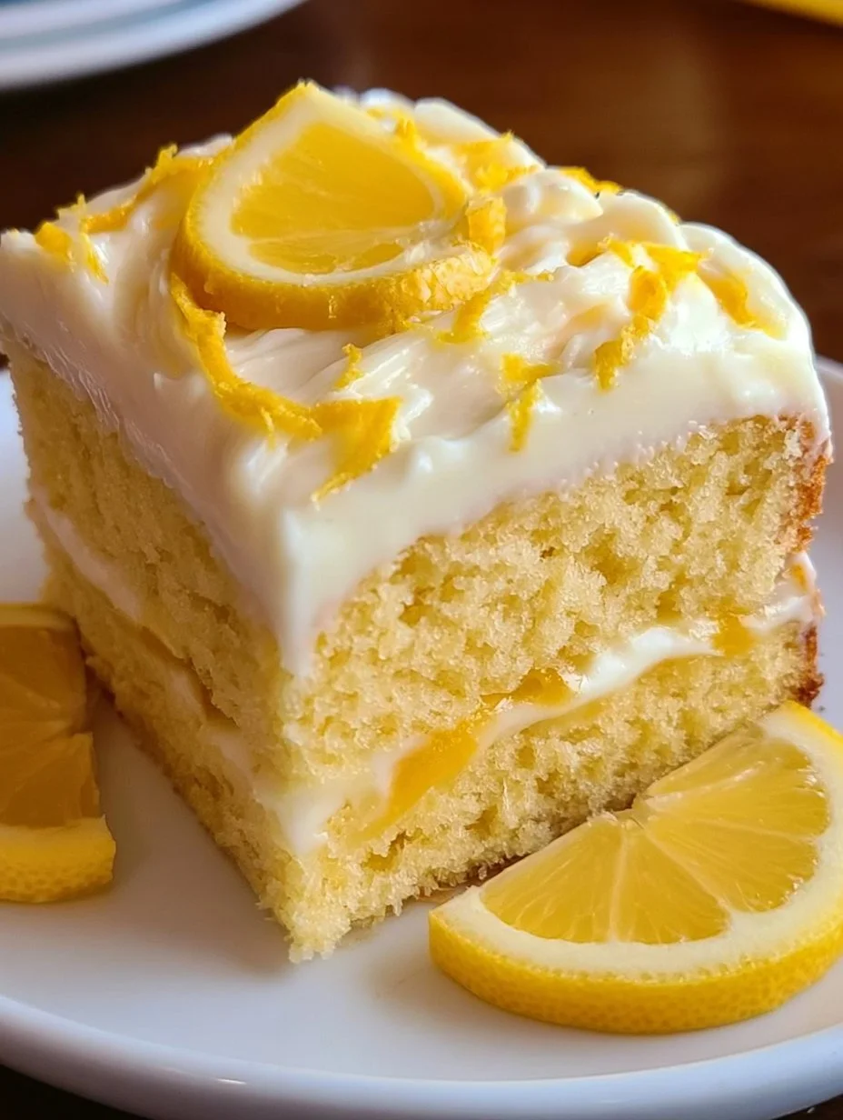 Saftiger Zitronenkuchen mit Frischkäsefrosting