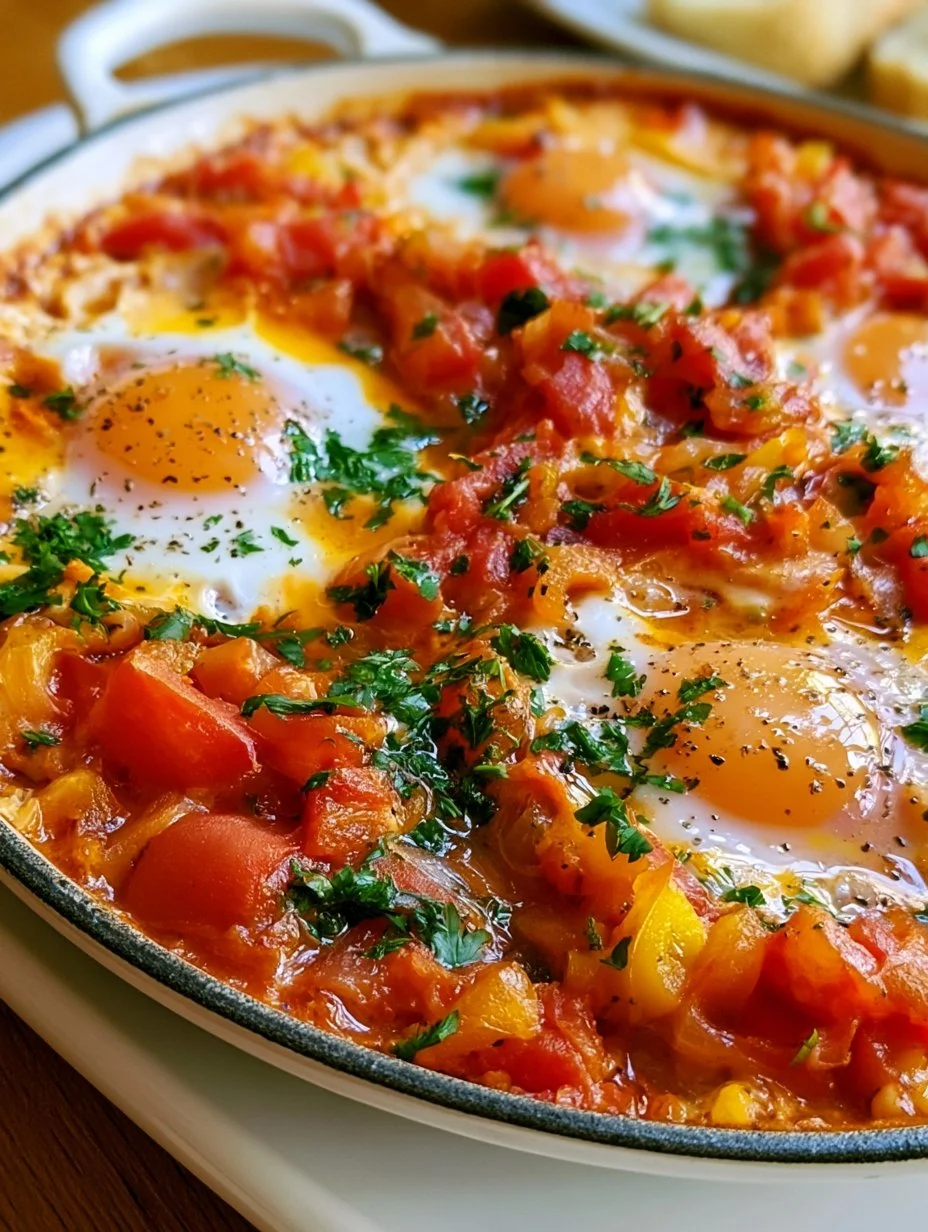 Shakshuka mit Tomaten und Paprika