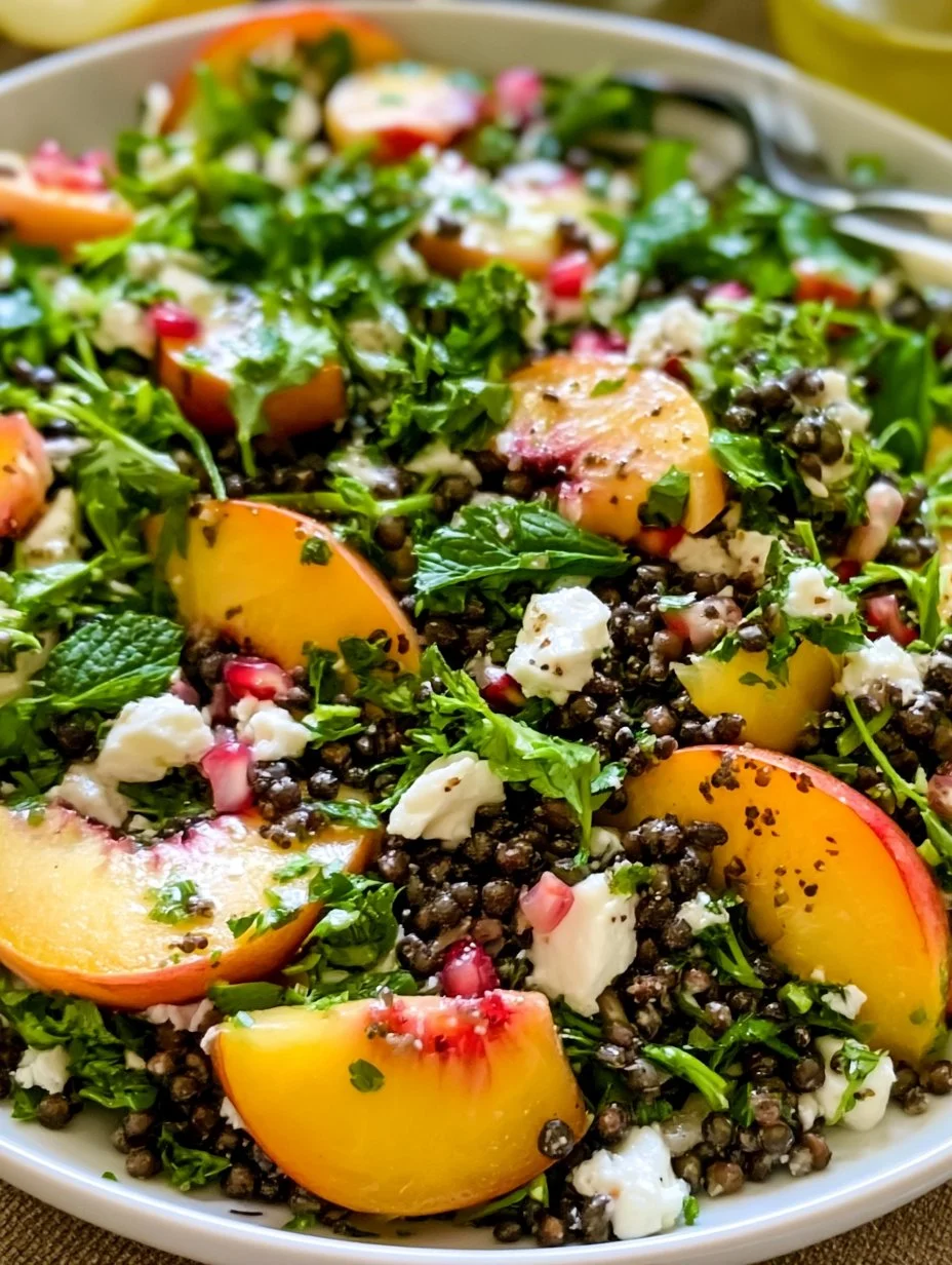 Sommerlicher Linsensalat mit Nektarinen