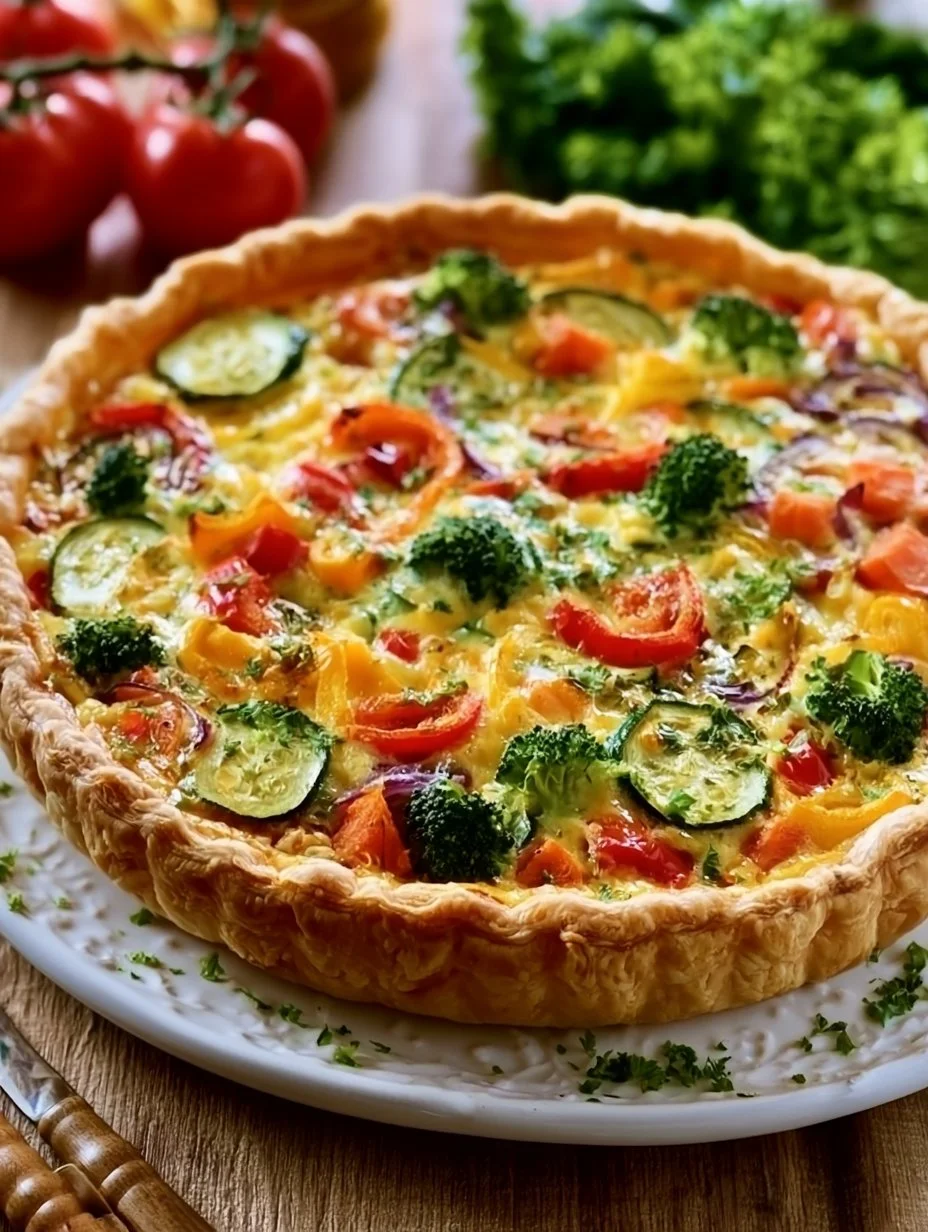 Vegetarische bunte Gemüsequiche