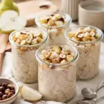 Cremige Birnen-Zimt-Overnight-Oats – fertiges Gericht
