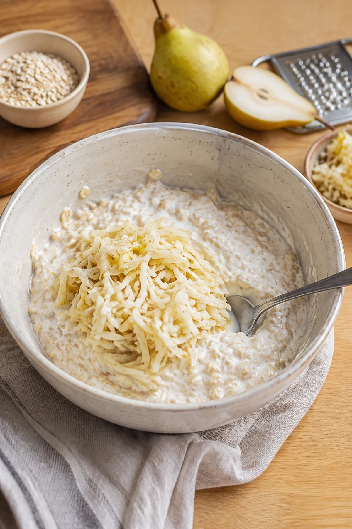 Vorbereitung für Cremige Birnen-Zimt-Overnight-Oats