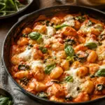 Cremige Tomaten-Gnocchi aus einer Pfanne – fertiges Gericht