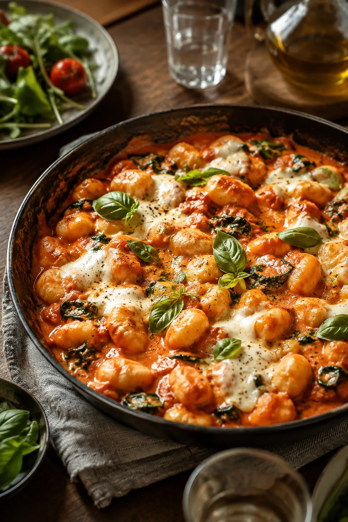 Cremige Tomaten-Gnocchi aus einer Pfanne