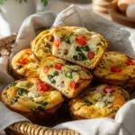 Herzhafte Frühstücks-Muffins mit Spinat und Feta – fertiges Gericht