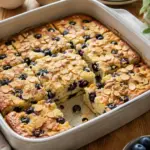 Quark-Hirse-Auflauf mit Heidelbeeren – fertiges Gericht